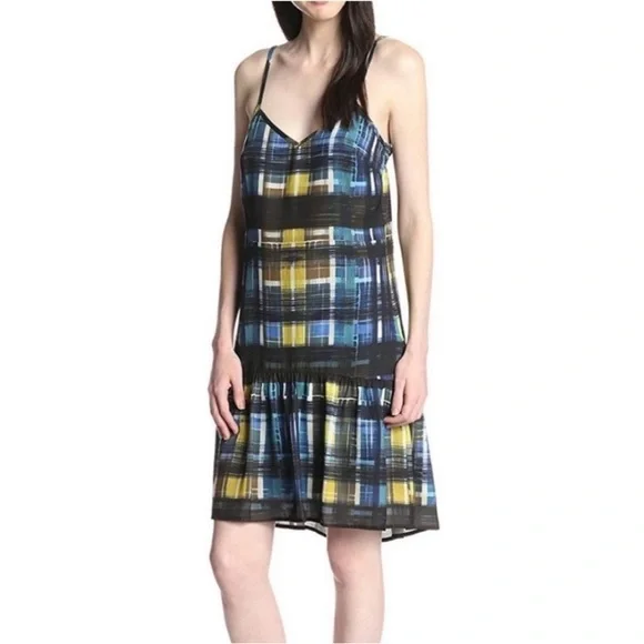 Stylish Plaid Spaghetti Strap Dress - Picture 2 of 9